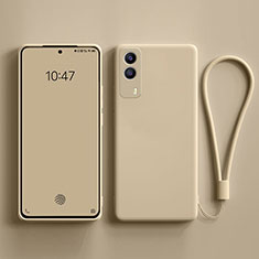 Ultra-thin Silicone Gel Soft Case 360 Degrees Cover YK2 for Vivo T1x 5G Khaki