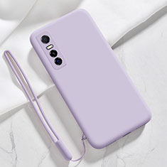 Ultra-thin Silicone Gel Soft Case 360 Degrees Cover YK2 for Vivo Y73s 5G Clove Purple