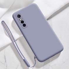 Ultra-thin Silicone Gel Soft Case 360 Degrees Cover YK2 for Vivo Y73s 5G Lavender Gray