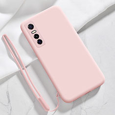 Ultra-thin Silicone Gel Soft Case 360 Degrees Cover YK2 for Vivo Y73s 5G Pink