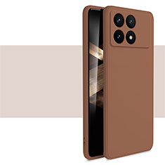 Ultra-thin Silicone Gel Soft Case 360 Degrees Cover YK2 for Xiaomi Redmi K70 5G Brown