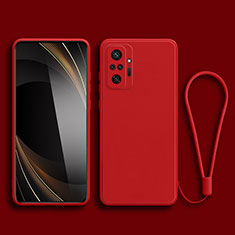 Ultra-thin Silicone Gel Soft Case 360 Degrees Cover YK2 for Xiaomi Redmi Note 10 4G Red