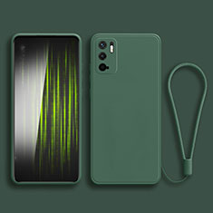 Ultra-thin Silicone Gel Soft Case 360 Degrees Cover YK2 for Xiaomi Redmi Note 10 5G Midnight Green