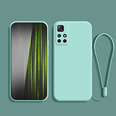 Ultra-thin Silicone Gel Soft Case 360 Degrees Cover YK2 for Xiaomi Redmi Note 11 5G Cyan