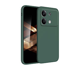 Ultra-thin Silicone Gel Soft Case 360 Degrees Cover YK2 for Xiaomi Redmi Note 13R Pro 5G Green