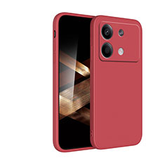 Ultra-thin Silicone Gel Soft Case 360 Degrees Cover YK2 for Xiaomi Redmi Note 13R Pro 5G Red