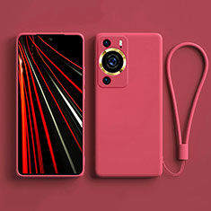 Ultra-thin Silicone Gel Soft Case 360 Degrees Cover YK3 for Huawei P60 Hot Pink