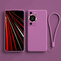 Ultra-thin Silicone Gel Soft Case 360 Degrees Cover YK3 for Huawei P60 Purple