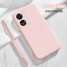 Ultra-thin Silicone Gel Soft Case 360 Degrees Cover YK3 for Oppo A18 Pink