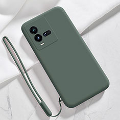 Ultra-thin Silicone Gel Soft Case 360 Degrees Cover YK3 for Vivo iQOO 10 5G Midnight Green