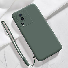 Ultra-thin Silicone Gel Soft Case 360 Degrees Cover YK3 for Vivo iQOO Neo7 5G Midnight Green