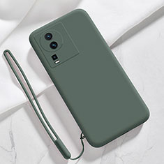 Ultra-thin Silicone Gel Soft Case 360 Degrees Cover YK3 for Vivo iQOO Neo7 SE Midnight Green