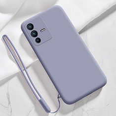 Ultra-thin Silicone Gel Soft Case 360 Degrees Cover YK3 for Vivo V23 5G Lavender Gray