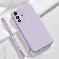 Ultra-thin Silicone Gel Soft Case 360 Degrees Cover YK3 for Vivo V23 Pro 5G Clove Purple