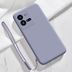 Ultra-thin Silicone Gel Soft Case 360 Degrees Cover YK3 for Vivo V25e Lavender Gray