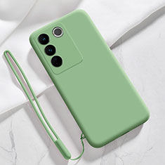 Ultra-thin Silicone Gel Soft Case 360 Degrees Cover YK3 for Vivo V27e 5G Green