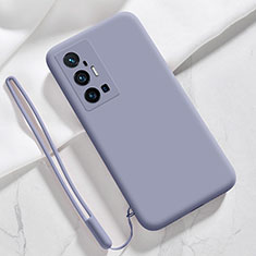 Ultra-thin Silicone Gel Soft Case 360 Degrees Cover YK3 for Vivo X70 Pro+ Plus 5G Lavender Gray