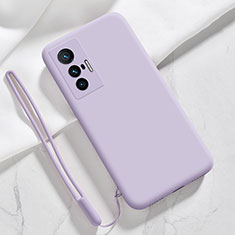 Ultra-thin Silicone Gel Soft Case 360 Degrees Cover YK3 for Vivo X70t Clove Purple