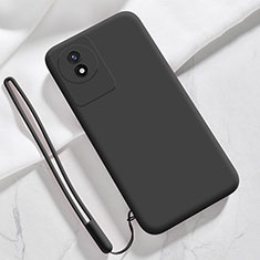 Ultra-thin Silicone Gel Soft Case 360 Degrees Cover YK3 for Vivo Y02A Black