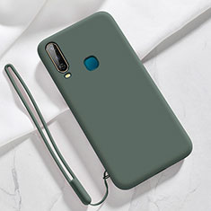 Ultra-thin Silicone Gel Soft Case 360 Degrees Cover YK3 for Vivo Y12 Midnight Green