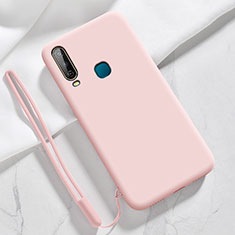 Ultra-thin Silicone Gel Soft Case 360 Degrees Cover YK3 for Vivo Y12 Pink