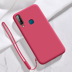 Ultra-thin Silicone Gel Soft Case 360 Degrees Cover YK3 for Vivo Y12 Red