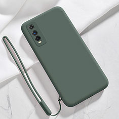 Ultra-thin Silicone Gel Soft Case 360 Degrees Cover YK3 for Vivo Y70S 5G Midnight Green