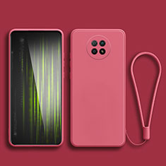 Ultra-thin Silicone Gel Soft Case 360 Degrees Cover YK3 for Xiaomi Redmi Note 9 5G Hot Pink