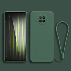 Ultra-thin Silicone Gel Soft Case 360 Degrees Cover YK3 for Xiaomi Redmi Note 9 5G Midnight Green