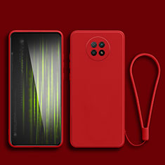 Ultra-thin Silicone Gel Soft Case 360 Degrees Cover YK3 for Xiaomi Redmi Note 9 5G Red