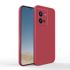 Ultra-thin Silicone Gel Soft Case 360 Degrees Cover YK4 for Vivo V25 5G Red