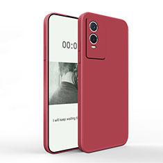 Ultra-thin Silicone Gel Soft Case 360 Degrees Cover YK4 for Vivo Y76s 5G Red