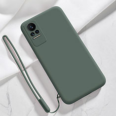 Ultra-thin Silicone Gel Soft Case 360 Degrees Cover YK4 for Xiaomi Civi 1S 5G Midnight Green