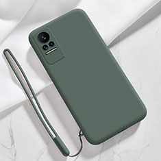 Ultra-thin Silicone Gel Soft Case 360 Degrees Cover YK4 for Xiaomi Civi 5G Midnight Green