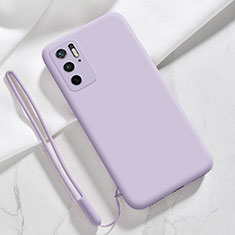 Ultra-thin Silicone Gel Soft Case 360 Degrees Cover YK4 for Xiaomi Redmi Note 10 5G Clove Purple