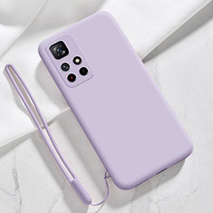 Ultra-thin Silicone Gel Soft Case 360 Degrees Cover YK5 for Xiaomi Redmi Note 11T 5G Clove Purple