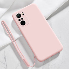 Ultra-thin Silicone Gel Soft Case 360 Degrees Cover YK6 for Xiaomi Redmi K40 5G Rose Gold