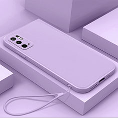 Ultra-thin Silicone Gel Soft Case 360 Degrees Cover YK6 for Xiaomi Redmi Note 10T 5G Purple