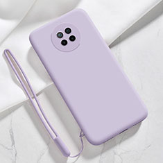 Ultra-thin Silicone Gel Soft Case 360 Degrees Cover YK6 for Xiaomi Redmi Note 9 5G Clove Purple