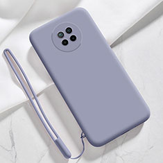 Ultra-thin Silicone Gel Soft Case 360 Degrees Cover YK6 for Xiaomi Redmi Note 9T 5G Lavender Gray