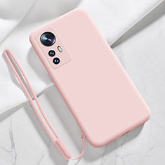 Ultra-thin Silicone Gel Soft Case 360 Degrees Cover YK8 for Xiaomi Mi 12T 5G Pink