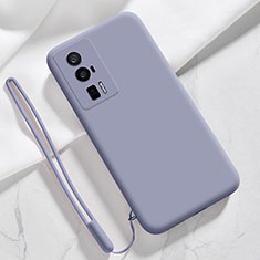 Ultra-thin Silicone Gel Soft Case 360 Degrees Cover YK8 for Xiaomi Redmi K60 Pro 5G Lavender Gray