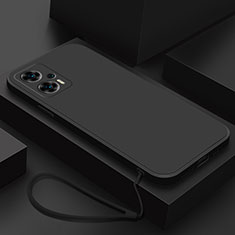 Ultra-thin Silicone Gel Soft Case 360 Degrees Cover YK8 for Xiaomi Redmi Note 11T Pro+ Plus 5G Black