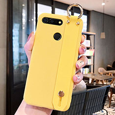 Ultra-thin Silicone Gel Soft Case Cover C01 for Huawei Honor V20 Yellow