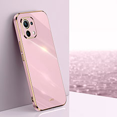 Ultra-thin Silicone Gel Soft Case Cover C03 for Xiaomi Mi 11 Lite 4G Pink