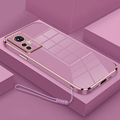 Ultra-thin Silicone Gel Soft Case Cover S01 for Xiaomi Mi 12T 5G Purple