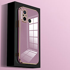 Ultra-thin Silicone Gel Soft Case Cover S01 for Xiaomi Poco C55 Purple
