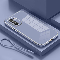 Ultra-thin Silicone Gel Soft Case Cover S01 for Xiaomi Poco F3 5G Lavender Gray
