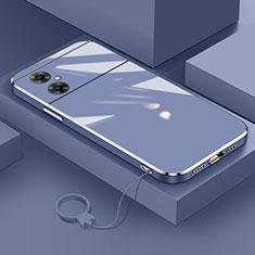 Ultra-thin Silicone Gel Soft Case Cover S01 for Xiaomi Poco M4 5G Lavender Gray