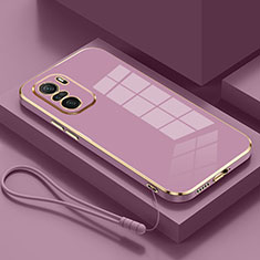 Ultra-thin Silicone Gel Soft Case Cover S01 for Xiaomi Redmi K40 5G Purple